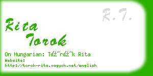 rita torok business card